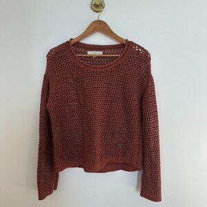 Loft Mesh Wide Sleeve Boatneck Intense Copper Small